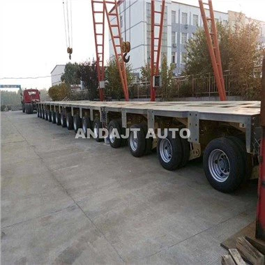 Многоосен ремарке с бордова платформа